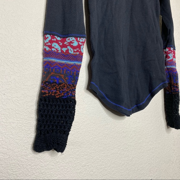 New Free People Mixed Cuff WaffleThermal - Picture 2 of 7